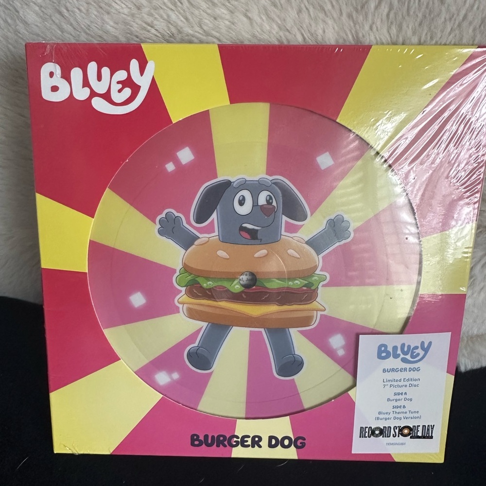 Bluey Burger Dog Vinyl Record RSD 2025 Exclusive! Brand New!! Limited Edition